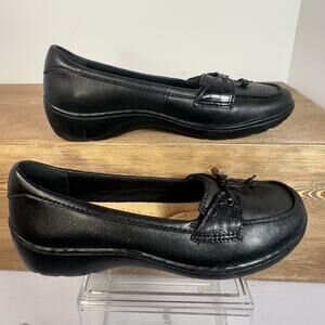 Clarks Cora Haley Tassel Loafer SZ 7.5 Comfort Shoe Academia Old Money Preppy